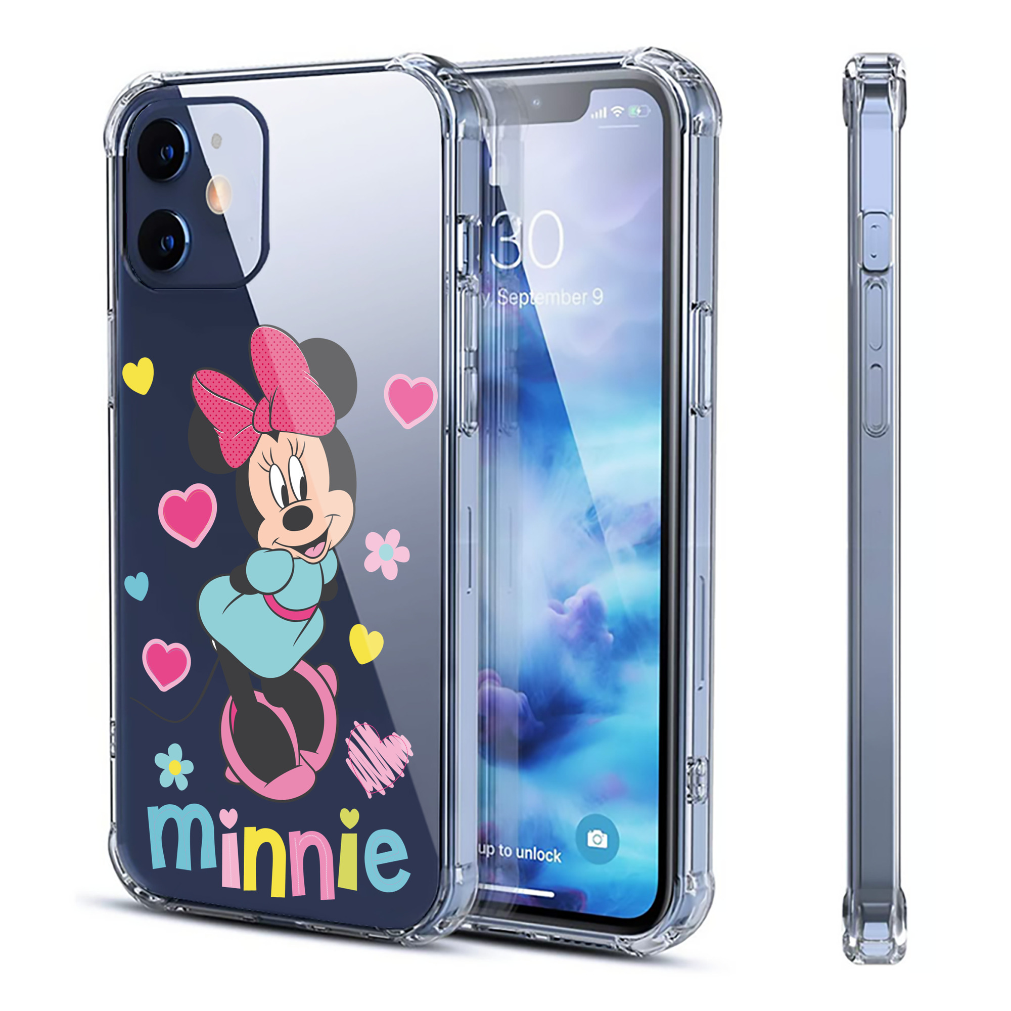 （画像用） ミッキーマウス Mickey Mouse 【iPhone 12シリーズ対応】透明スマホケース（クリアソフトケース）